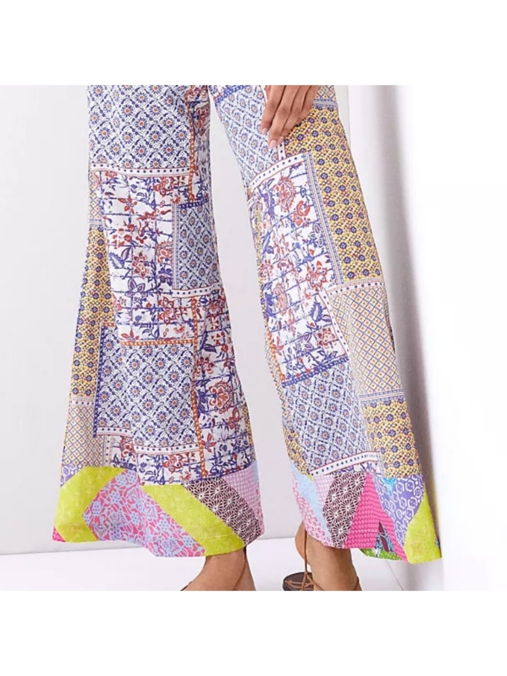 Anthropologie Patchwork Print Wide-Leg Jumpsuit/Overalls - Multicolor - Picture 5 of 15